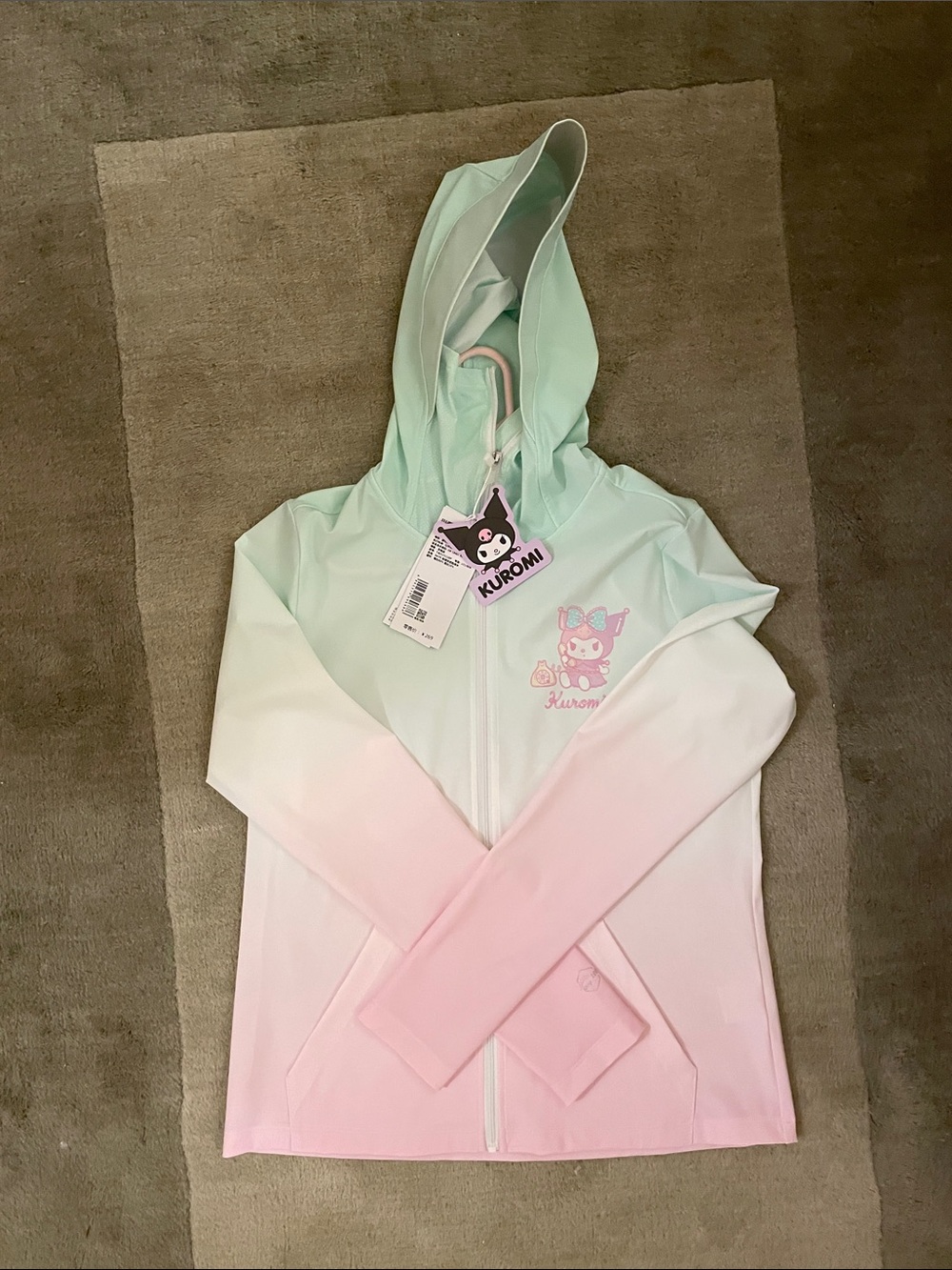 kuromi ombré zip up jacket | blue to pink | new with tags!